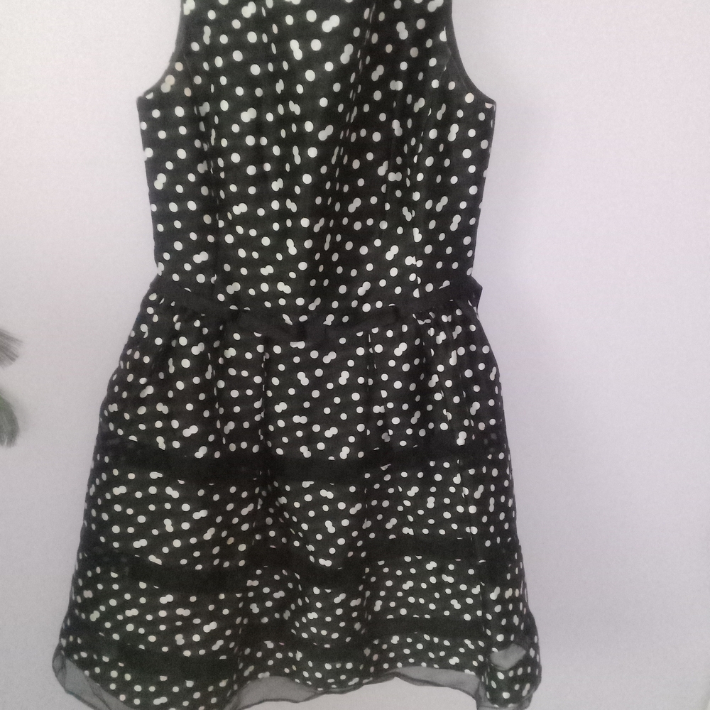 Taylor Black Polka Dot Midi Dress